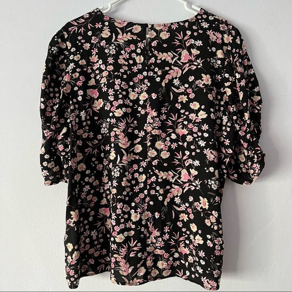 🍉 NWT b.young Floral Puffy Sleeve Blouse - Picture 5 of 12